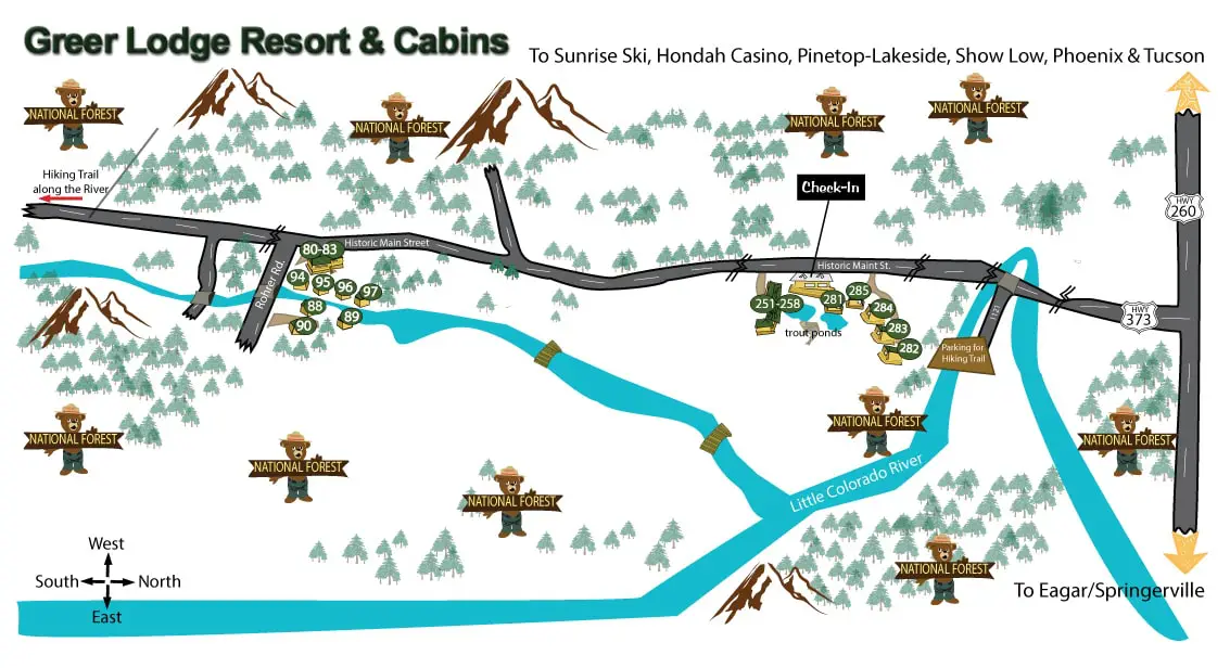 Greer Arizona Area Map