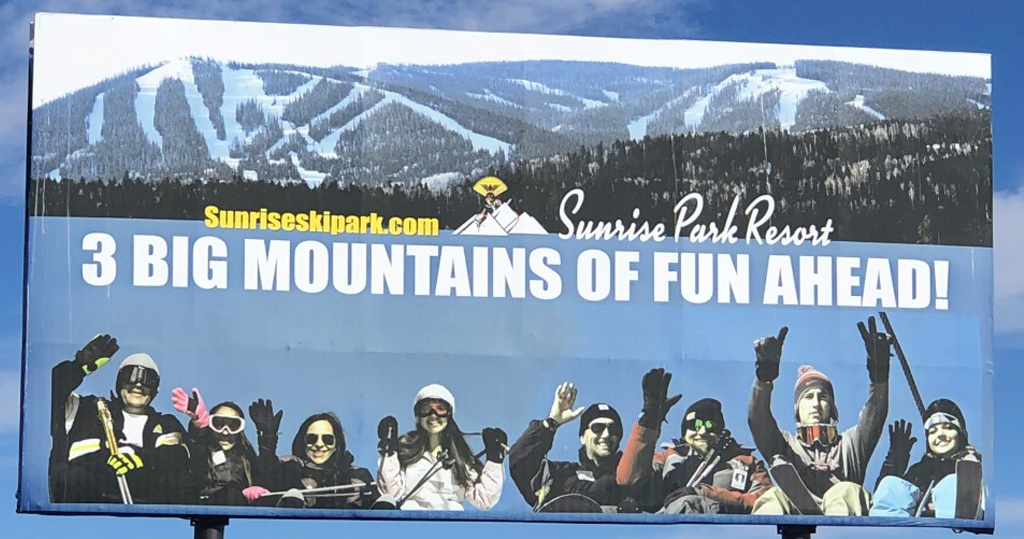 Highway Billboard, Sunrise Ski Park