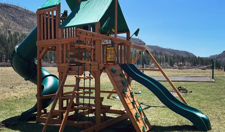 Kids Playset near Volleyball court